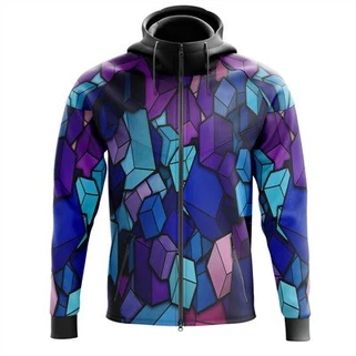 Felpa con cappuccio lunga con zip intera